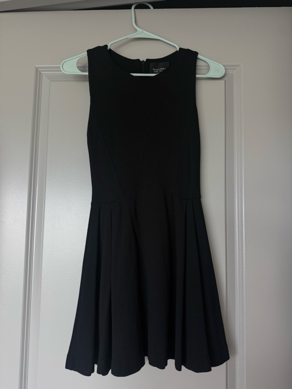 Zara Black Sleeveless Flared Mini Dress SIZE S